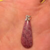 Natural Rhodonite Pendant: 925 Sterling Silver #141