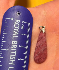 Natural Rhodonite Pendant: 925 Sterling Silver
