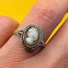 vintage sterling silver cameo ring Uk size M#142