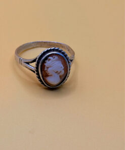 vintage sterling silver cameo ring Uk size M