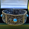 Vintage 900 silver turquoise bracelet