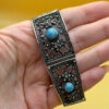 Vintage 900 silver turquoise bracelet