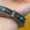 Vintage 900 silver turquoise bracelet