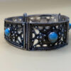 Vintage 900 silver turquoise bracelet