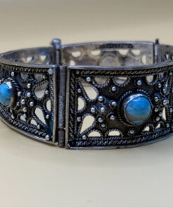 Vintage 900 silver turquoise bracelet