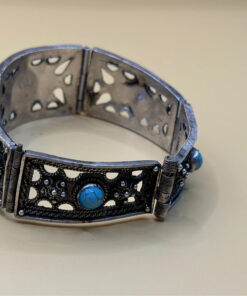 Vintage 900 silver turquoise bracelet