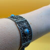 Vintage 900 silver turquoise bracelet