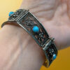 Vintage 900 silver turquoise bracelet