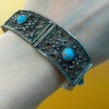 Vintage 900 silver turquoise bracelet