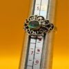 Abalone Oval Filigree Cutout Ring 925 Sterling Silver Sizes L#144