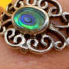 Abalone Oval Filigree Cutout Ring 925 Sterling Silver Sizes L#144