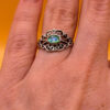 Abalone Oval Filigree Cutout Ring 925 Sterling Silver Sizes L#144