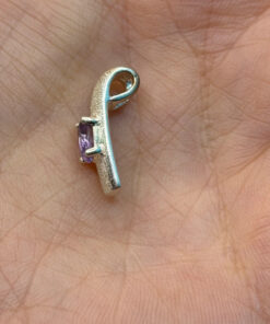 Amethyst sterling silver pendant #144