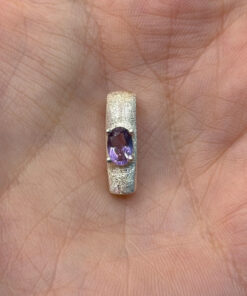 Amethyst sterling silver pendant #144