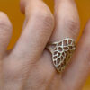 Sterling silver floral ring Uk size P