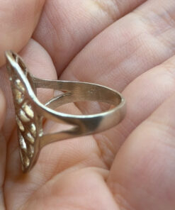 Sterling silver floral ring Uk size P