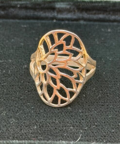 Sterling silver floral ring Uk size P
