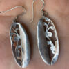 Vintage Earrings, Silver and Onyx # 145