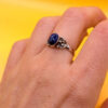 STG 925 Sterling Silver Lapis Ring -UK Size O#117