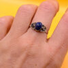 STG 925 Sterling Silver Lapis Ring -UK Size O#117