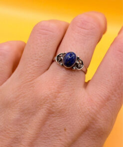 STG 925 Sterling Silver Lapis Ring -UK Size O#117