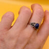 STG 925 Sterling Silver Lapis Ring -UK Size O#117
