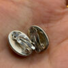Vintage Baltic amber sterling silver clip-on earrings #145