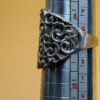 Vintage Sterling Silver Wide Filigree Spiral Pattern RingUk size R