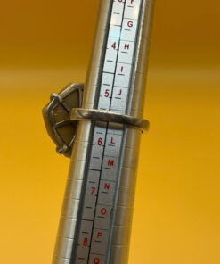 Chinese Ring, 925 Silver with Natural Carnelian, Size K
