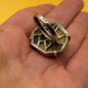 Chinese Ring, 925 Silver with Natural Carnelian, Size K