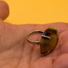 Chinese Ring, 925 Silver with Natural Carnelian, Size K