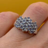 Incredible silver ring, size K, with natural amethysts. #146