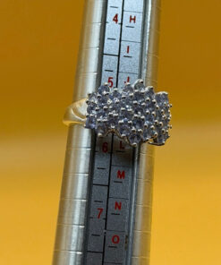 Incredible silver ring, size K, with natural amethysts