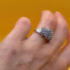 Incredible silver ring, size K, with natural amethysts. #146