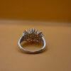 Incredible silver ring, size K, with natural amethysts. #146