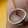 Silver ring with sponge coral, size N#148