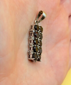 Incredible natural garnet pendant,sterling silver #148
