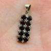 Incredible natural garnet pendant,sterling silver #148