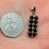 Incredible natural garnet pendant,sterling silver #148