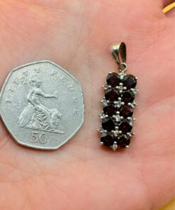 Incredible natural garnet pendant,sterling silver