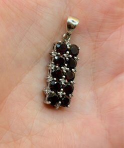 Incredible natural garnet pendant,sterling silver