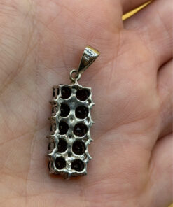 Incredible natural garnet pendant,sterling silver