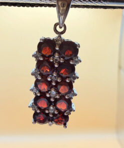 Incredible natural garnet pendant,sterling silver