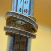 High-Quality CZ Silver Ring with Gold Plating, Size K#148