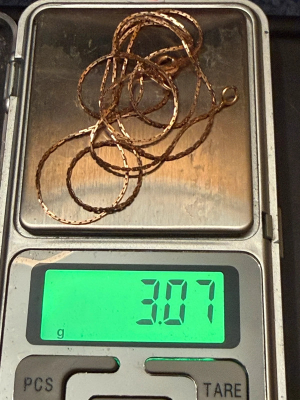 Vintage Soviet 583 Gold Chain, 63 cm, Excellent Condition, 14k