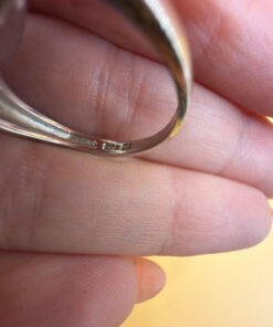 Sterling silver ring with round rare Tahitian pearls – size K