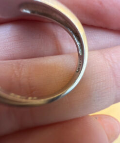 Sterling silver ring with round rare Tahitian pearls – size K