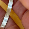 Vintage children etched cross pattern cuff bangle bracelet, in sterling silver#145