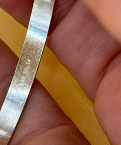 Vintage children etched cross pattern cuff bangle bracelet, in sterling silver#145