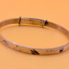 Vintage children etched cross pattern cuff bangle bracelet, in sterling silver#145